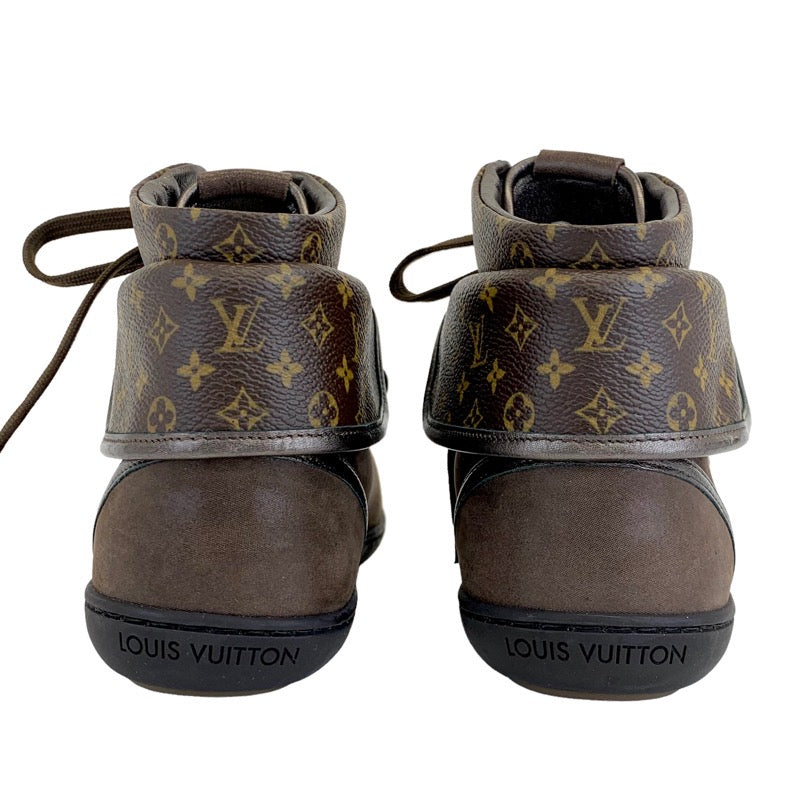 ルイヴィトン LOUIS VUITTON モノグラム スニーカー 靴 シューズ レザー ブラウン ハイカットスニーカー