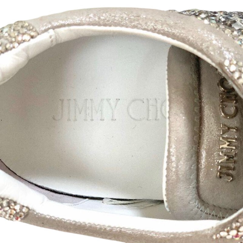 ジミーチュウ JIMMY CHOO ダイヤモンド スニーカー 靴 シューズ スワロフスキー シルバー クリスタル 未使用 ロゴ