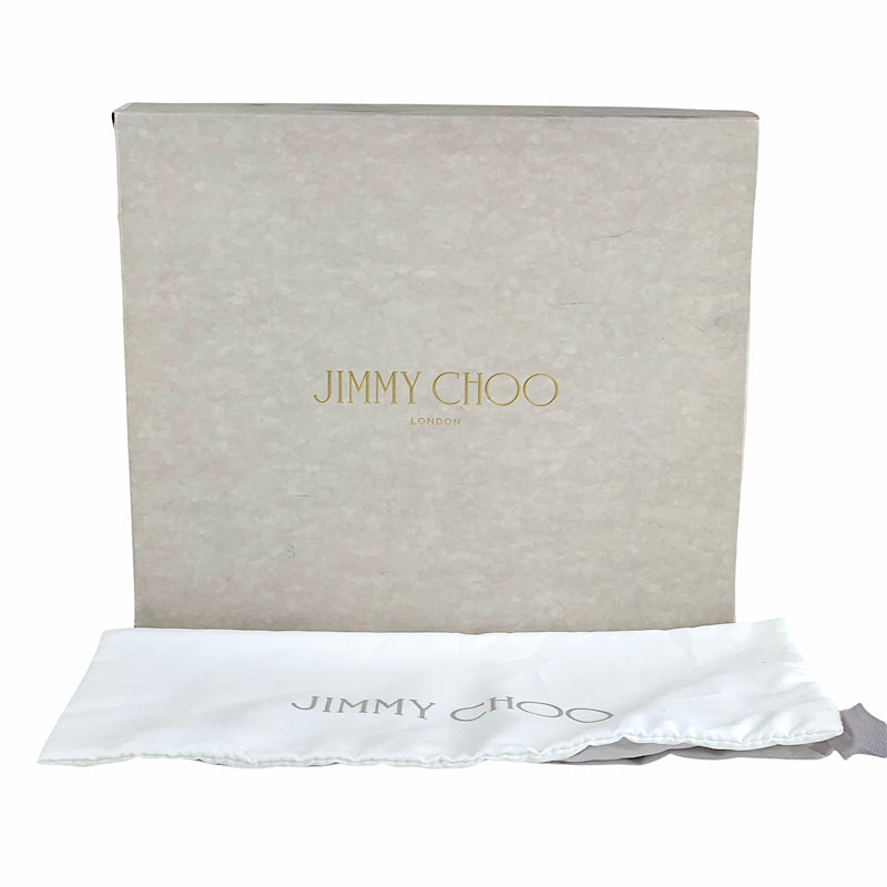 ジミーチュウ JIMMY CHOO SABER 100 ブーツ ショートブーツ 靴 シューズ ファブリック キャメル ブラック 未使用 ソックスブーツ ブーティ ビジュー ニット