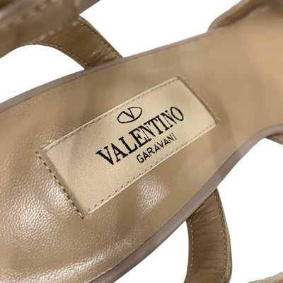 ヴァレンティノ VALENTINO パンプス 靴 シューズ パテント レザー ブラック ピンクベージュ ゴールド 未使用 ロックスタッズ