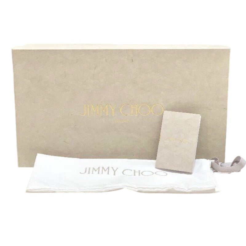 ジミーチュウ JIMMY CHOO フラットシューズ 靴 シューズ グリッター ライトブルー 未使用 ミュール リボン