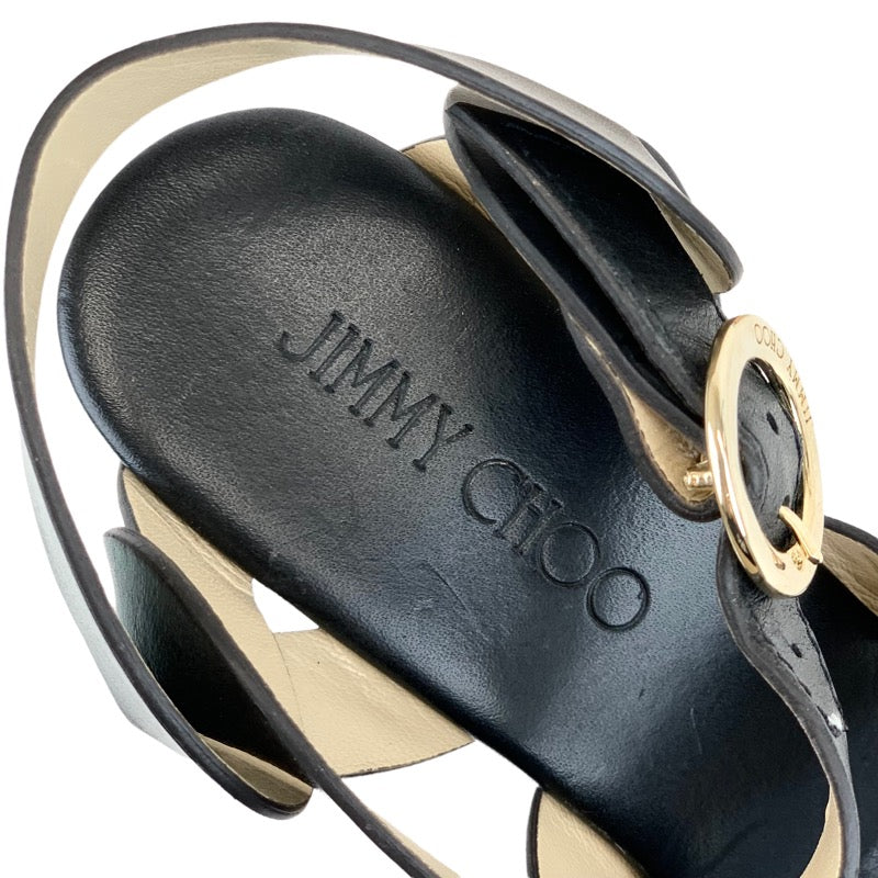 ジミーチュウ JIMMY CHOO サンダル 靴 シューズ レザー コルク ブラック ウェッジソール