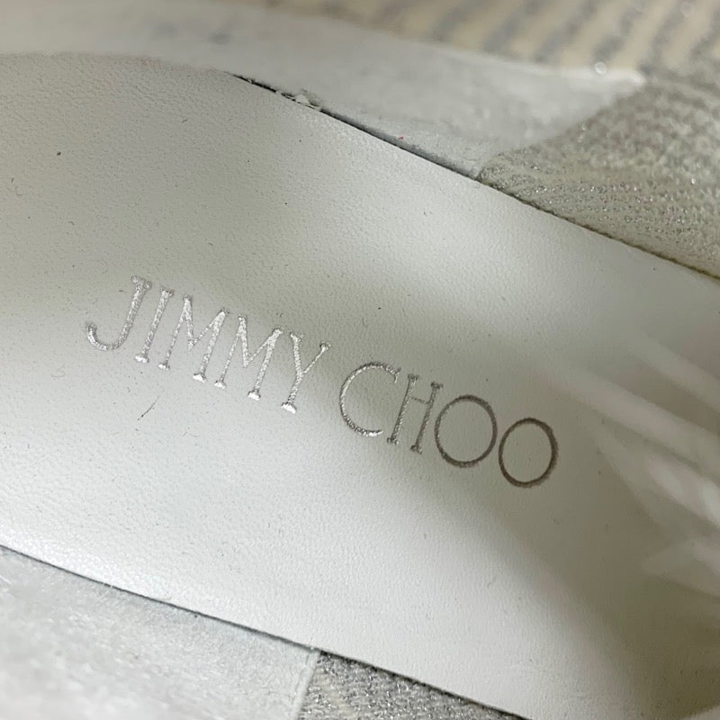 ジミーチュウ JIMMY CHOO スニーカー 靴 シューズ ファブリック ファー ホワイト シルバー ラメ ソックススニーカー ニット