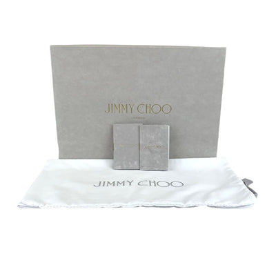 ジミーチュウ JIMMY CHOO サンダル 靴 シューズ スエード ピンク 未使用 ビジュー アンクルストラップ パーティーシューズ