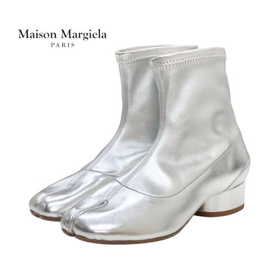 メゾンマルジェラ Maison Margiela ブーツ ショートブーツ 靴 シューズ レザー シルバー 未使用 足袋