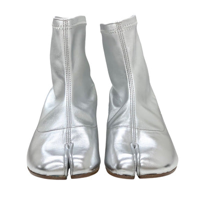 メゾンマルジェラ Maison Margiela ブーツ ショートブーツ 靴 シューズ レザー シルバー 未使用 足袋
