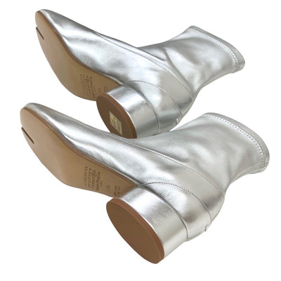 メゾンマルジェラ Maison Margiela ブーツ ショートブーツ 靴 シューズ レザー シルバー 未使用 足袋