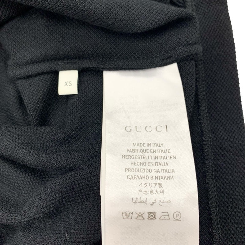 グッチ GUCCI トップス ポロシャツ 半袖 コットン ブラック