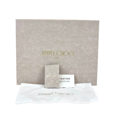 ジミーチュウ JIMMY CHOO フラットシューズ 靴 シューズ スエード ファー ブラック ベージュ 未使用 ミュール ラインストーン