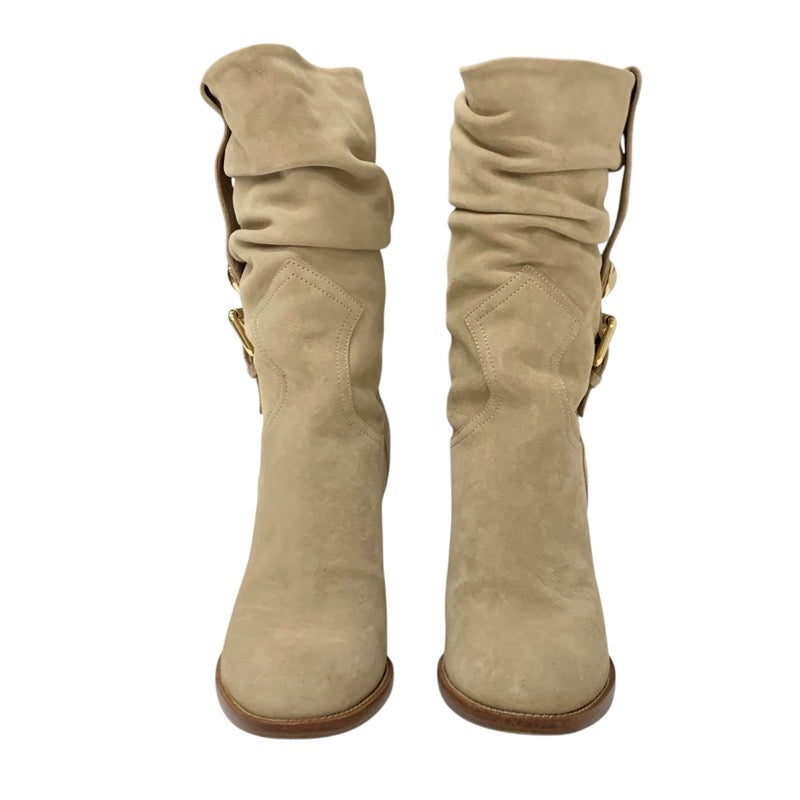 Louis Vuitton LOUIS VUITTON Boots, Short Boots, Shoes, Suede, Beige, Ankle Boots, Belt