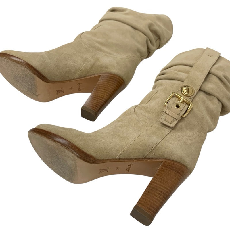 Louis Vuitton LOUIS VUITTON Boots, Short Boots, Shoes, Suede, Beige, Ankle Boots, Belt