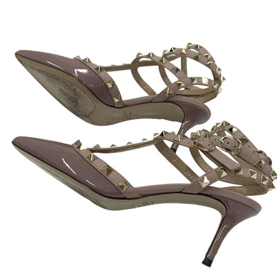 Valentino Pumps, Shoes, Patent Leather, Purple Gold Sandals, Rock Studs, Strap