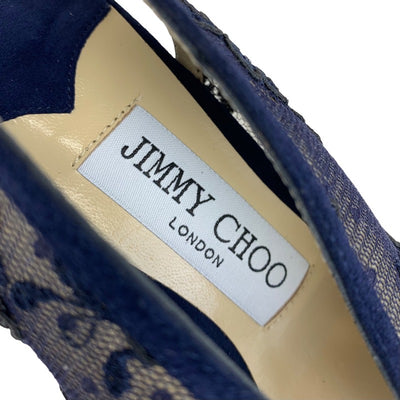 ジミーチュウ JIMMY CHOO サンダル 靴 シューズ レース ネイビー