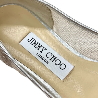 ジミーチュウ JIMMY CHOO LOVE FLAT フラットシューズ 靴 シューズ メッシュ ピンクベージュ パーティーシューズ フォーマルシューズ フラットパンプス