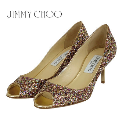 ジミーチュウ JIMMY CHOO パンプス パーティーシューズ 靴 シューズ グリッター ラメ マルチカラー