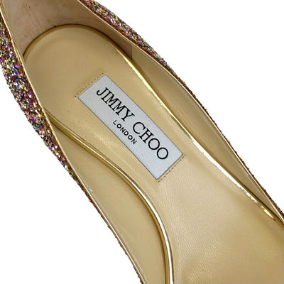 ジミーチュウ JIMMY CHOO パンプス パーティーシューズ 靴 シューズ グリッター ラメ マルチカラー