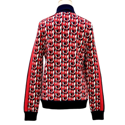 MIUMIU Tops Wool Red Unused Cardigan Logo Collared