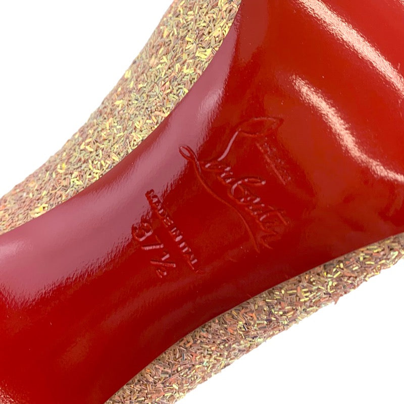 未使用 クリスチャンルブタン Christian Louboutin パンプス 靴 シューズ グリッター ピンク