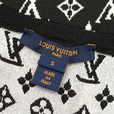 ルイヴィトン LOUIS VUITTON モノグラム ワンピース ブラック ロングワンピース フューシャアクセントスポーティニットドレス ノースリーブ