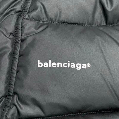 バレンシアガ BALENCIAGA アウター ブラック ダウンジャケット ロゴ マフラー ナイロン