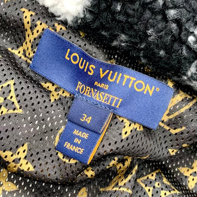 ルイヴィトン LOUIS VUITTON アウター ホワイト ブラック フードジャケット フォルナセッティ ボア モノグラム