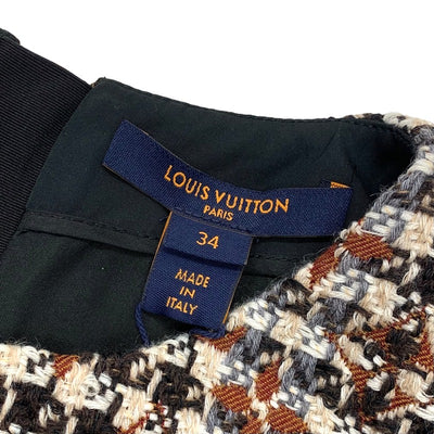 ルイヴィトン LOUIS VUITTON ワンピース マルチカラー 未使用 スケータードレス ツイード モノグラム