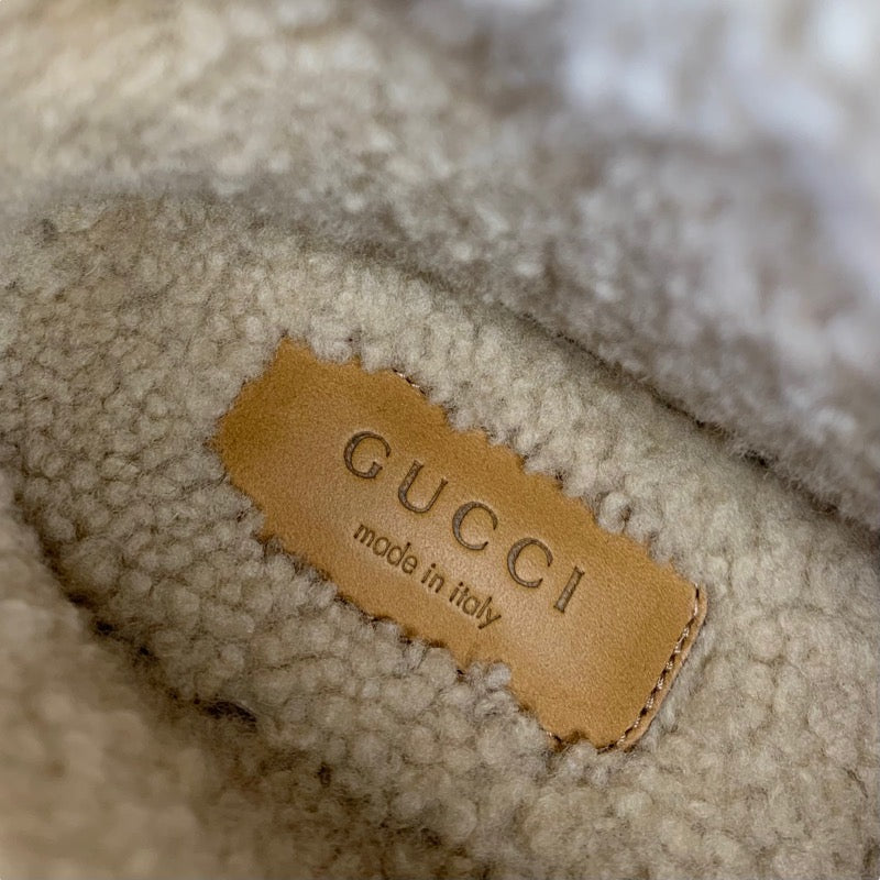 グッチ GUCCI ブーツ ショートブーツ 靴 シューズ ウール ムートン レッド グリーン ブラック 未使用 ムートンブーツ ホースビット 千鳥格子 ボア