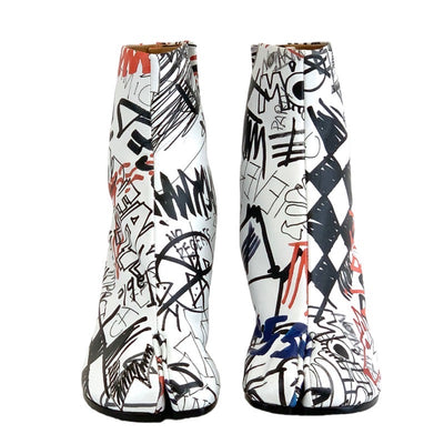 メゾンマルジェラ Maison Margiela ブーツ ショートブーツ 靴 シューズ レザー マルチカラー 未使用 足袋 ペイント