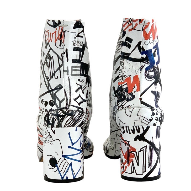 メゾンマルジェラ Maison Margiela ブーツ ショートブーツ 靴 シューズ レザー マルチカラー 未使用 足袋 ペイント