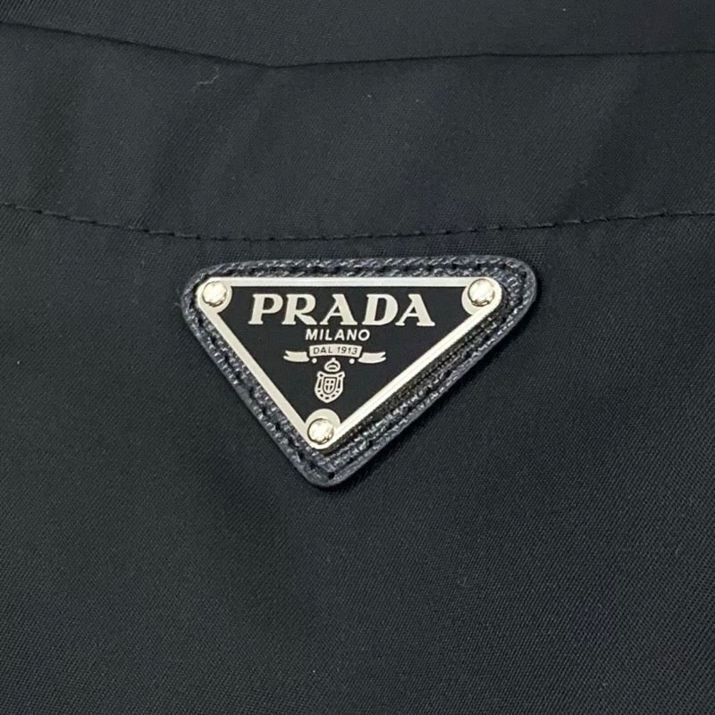 プラダ PRADA ワンピース シャツワンピース RE-NYLON ロゴ 半袖 ブラック – MYCLOSET