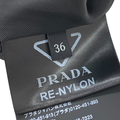 プラダ PRADA ワンピース シャツワンピース RE-NYLON ロゴ 半袖 ブラック