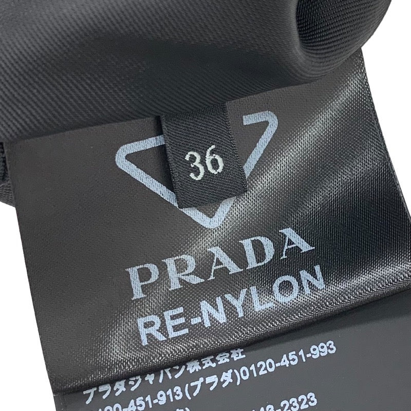 プラダ PRADA ワンピース シャツワンピース RE-NYLON ロゴ 半袖 ブラック