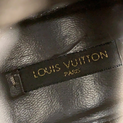 ルイヴィトン LOUIS VUITTON モノグラム ブーツ ショートブーツ 靴 シューズ スエード ブラウン ウェッジソール ブーティ