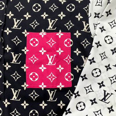 未使用 ルイヴィトン LOUIS VUITTON トップス 長袖シャツ モノグラム シルク マルチカラー