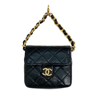 シャネル CHANEL チャーム ブラック ゴールド バッグチャーム ミニミニマトラッセ ココマーク