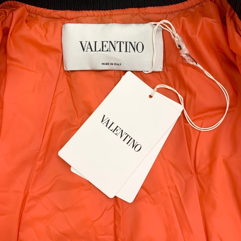 未使用 ヴァレンティノ VALENTINO アウター ブルゾン ジャケット ドルマン ロゴ ナイロン ブラック 黒