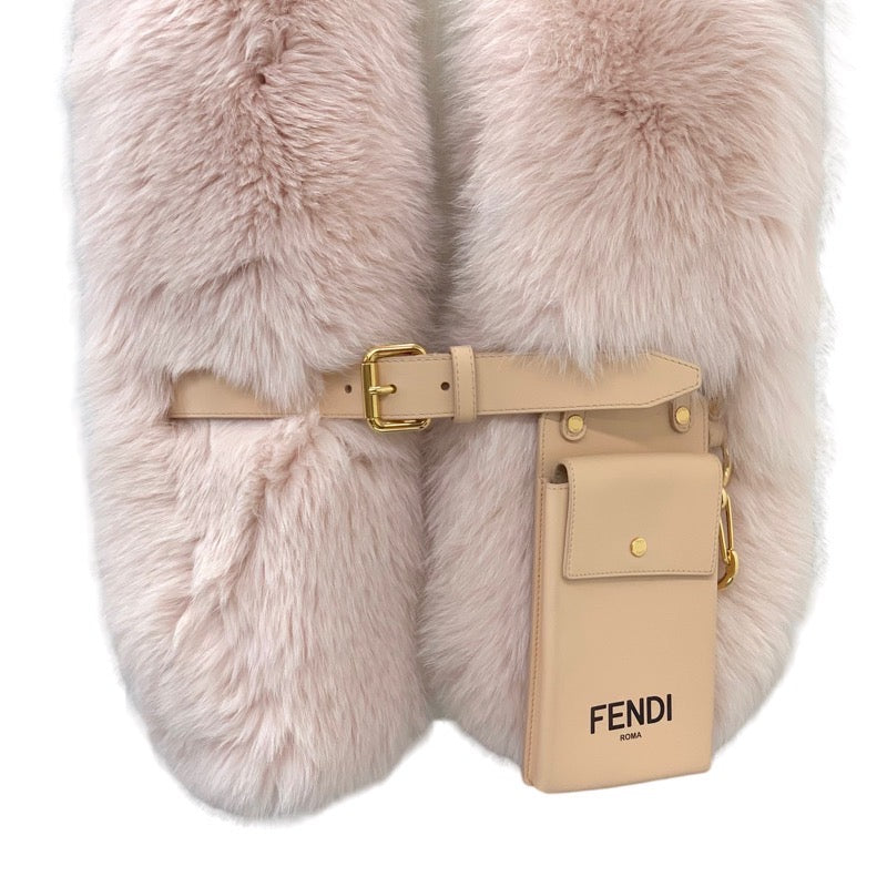 フェンディ FENDI ストール マキシストール ファー ケース ベルト