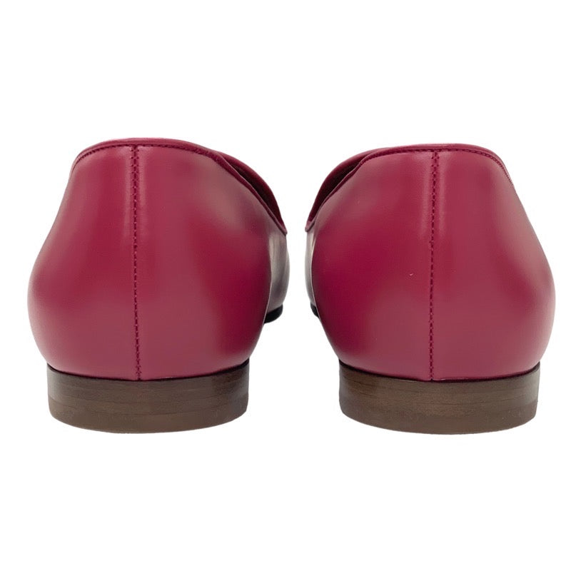 ヴァレンティノ VALENTINO パンプス 靴 シューズ レザー 赤紫 フラット