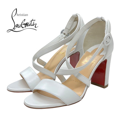 Christian Louboutin Sandals, Shoes, Leather, White, Unused, Strap