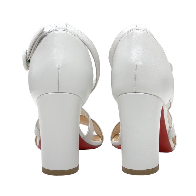 Christian Louboutin Sandals, Shoes, Leather, White, Unused, Strap