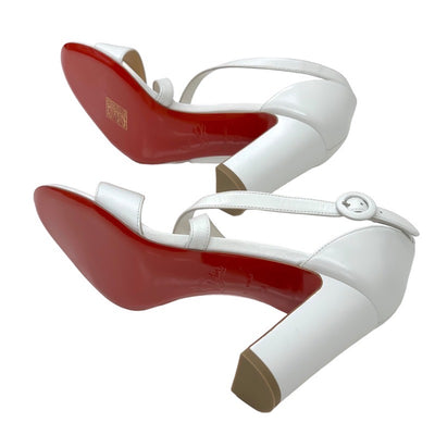 Christian Louboutin Sandals, Shoes, Leather, White, Unused, Strap