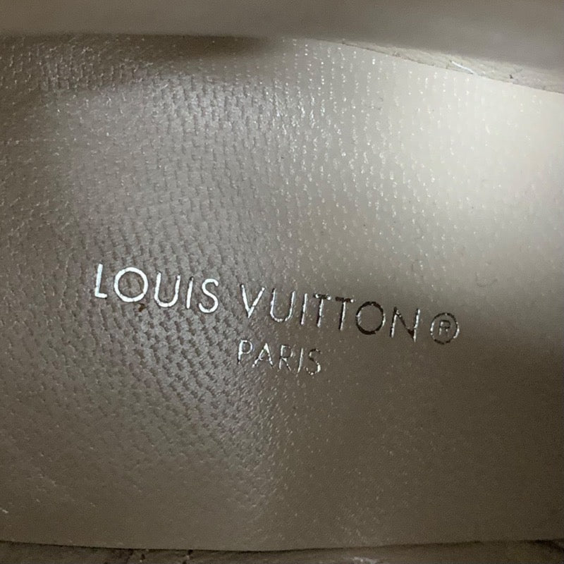 未使用 ルイヴィトン LOUIS VUITTON ブーツ ショートブーツ アンクルブーツ アルティメートライン モノグラムヒール ベージュ