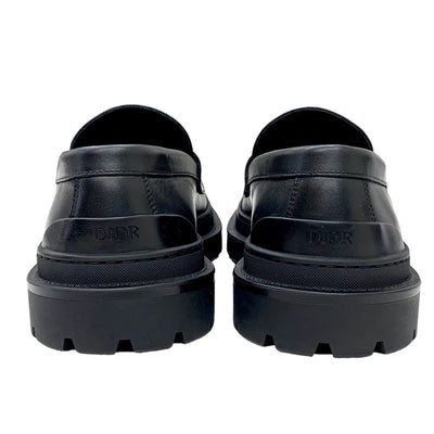 クリスチャンディオール CHRISTIAN DIOR DIOR EXPLORER ローファー 革靴 靴 シューズ レザー ブラック ベージュ オブリーク メンズ
