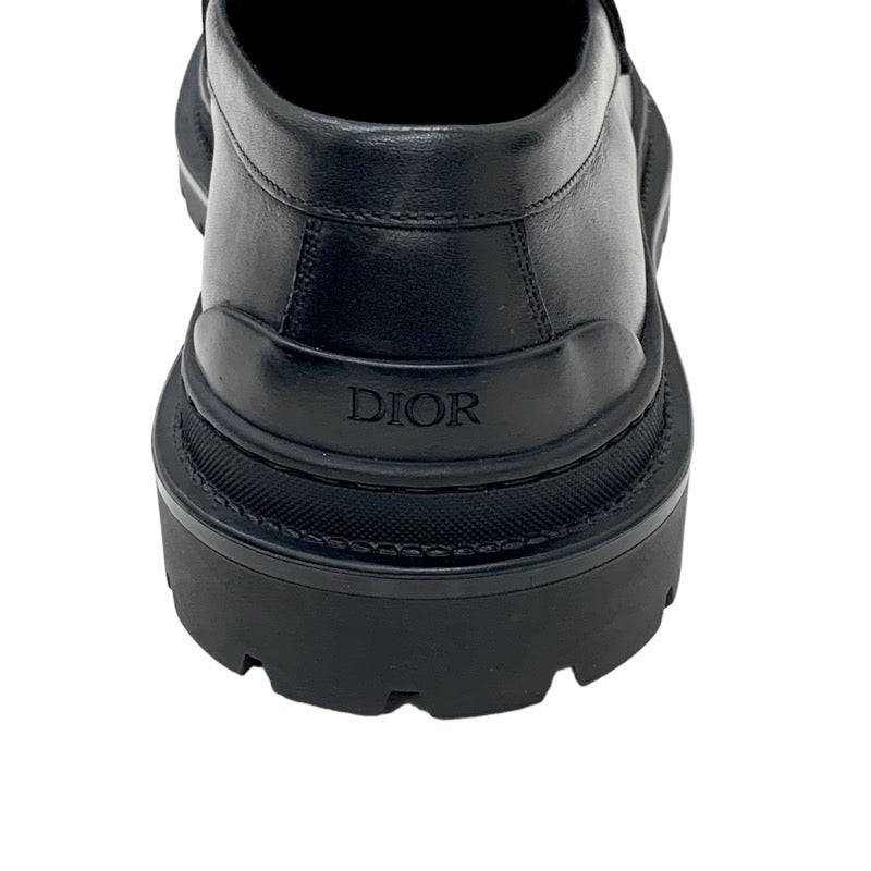 クリスチャンディオール CHRISTIAN DIOR DIOR EXPLORER ローファー 革靴 靴 シューズ レザー ブラック ベージュ オブリーク メンズ