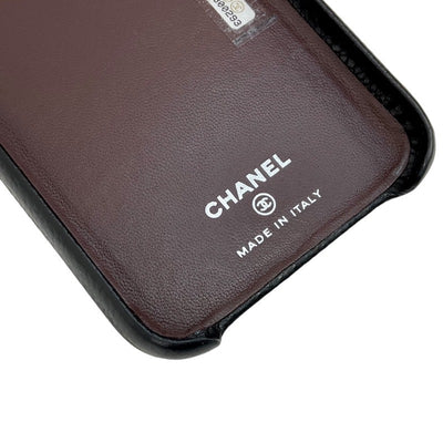 シャネル CHANEL 携帯・スマホアクセサリー ブラック iPhone11ケース ココマーク マトラッセ