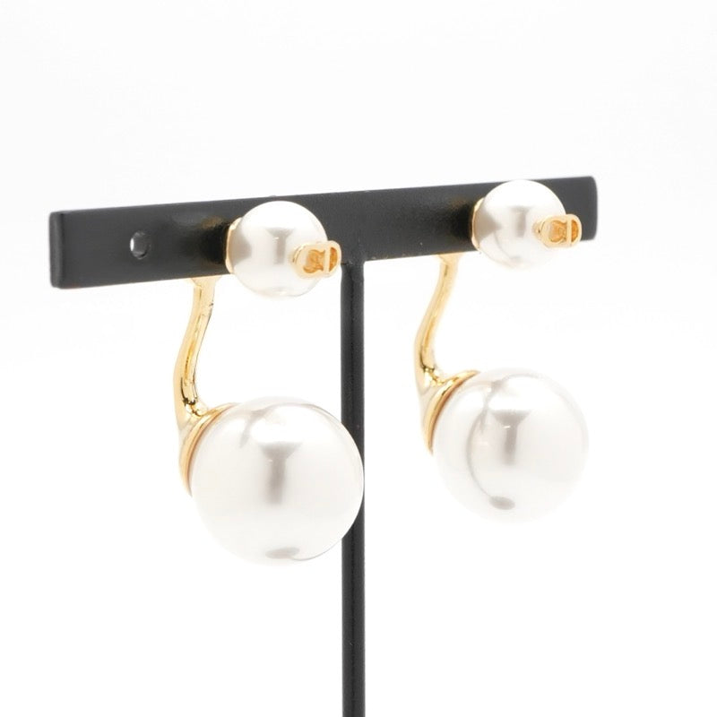 クリスチャンディオール CHRISTIAN DIOR ピアス イヤリング ゴールド CDロゴ パール