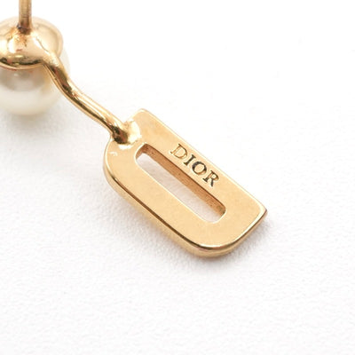 クリスチャンディオール CHRISTIAN DIOR ピアス イヤリング ゴールド TD ロゴ パール