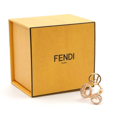フェンディ FENDI エフイズフェンディ リング 指輪 ゴールド ラインストーン ロゴ
