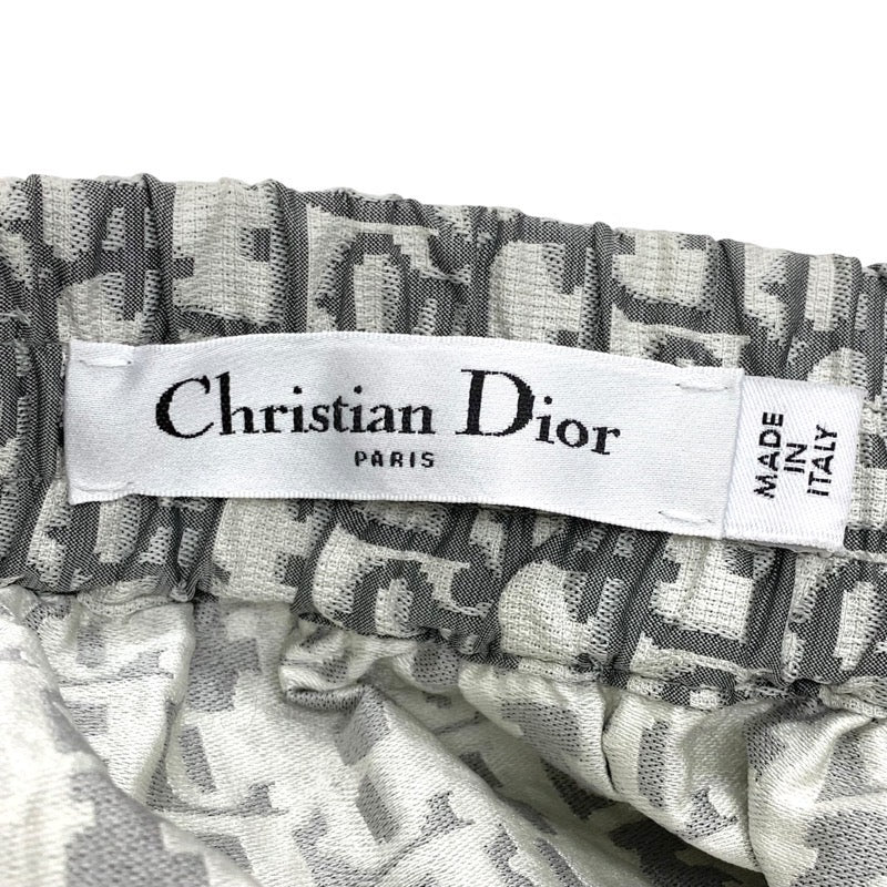 クリスチャンディオール CHRISTIAN DIOR ボトムス ポリエステル グレー スカート オブリーク テクニカル タフタ ジャカード