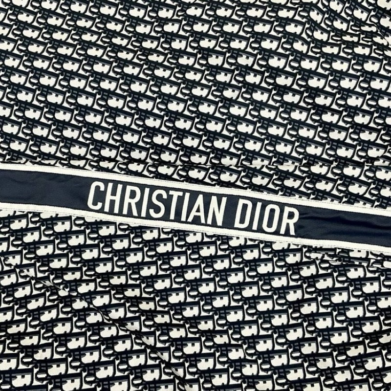 クリスチャンディオール CHRISTIAN DIOR ボトムス ポリエステル ネイビー 未使用 スカート トロッター オブリーク テクニカル タフタ ジャカード